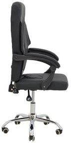 Καρέκλα γραφείου διευθυντή Glorin μαύρο pu 60x68x128εκ 60x60x128 εκ.