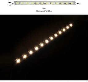 Adeleq Μπάρα Led Αλουμινίου 30cm 24Vdc 3W 12Led 120ο Θερμό Ιp65 30-333300