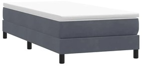 ΚΡΕΒΑΤΙ BOXSPRING ΜΕ ΣΤΡΩΜΑ ΣΚΟΥΡΟ ΓΚΡΙ 100X210 ΕΚ. ΒΕΛΟΥΔΙΝΟ 3315910