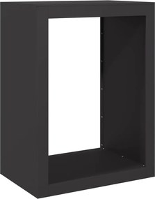 vidaXL Ράφι Καυσόξυλων Μαύρο 60x40x80 εκ. Ατσάλινο