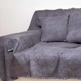 Ριχτάρι Kedros Anthracite-Black Aslanis Home Διθέσιο 180x250cm Βαμβάκι-Πολυέστερ