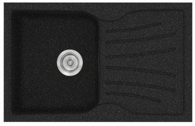 Sanitec Classic 327 Granite Black Ένθετος Νεροχύτης