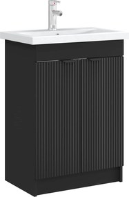 vidaXL Ντουλάπι κάτω από τον νιπτήρα Μαύρο 78,5 x 37,5 x 81 εκ