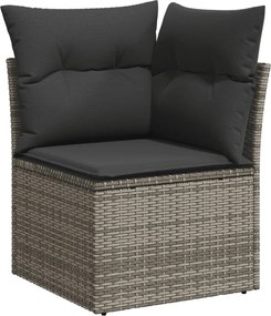 vidaXL Patio Sofa Set 10-θέσια Grey and Dark Grey