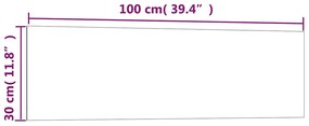 vidaXL Πίνακας Επιτοίχιος Μαγνητικός Μαύρος 100 x 30 εκ. Ψημένο Γυαλί