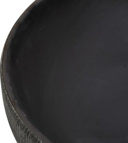 vidaXL Νιπτήρας Οβάλ Γκρι και Μαύρος 59 x 40 x 14 εκ. Κεραμικός
