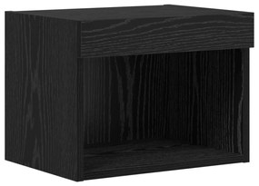 vidaXL Βάσεις τηλεόρασης Επιτοίχιο 4 pcs Μαύρη Οξυά Επεξεργασμένο ξύλο