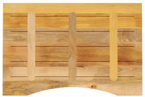vidaXL Επιφάνεια Γραφείου Καμπύλη 100x60x2,5εκ Μασίφ Ακατ. Μάνγκο
