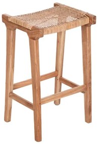 ΣΚΑΜΠΟ ΜΕΣΑΙΟΥ ΥΨΟΥΣ ΑΠΟ MINDI ΞΥΛΟ ΚΑΙ ΚΑΘΙΣΜΑ RATTAN 40X35X66Υεκ.HM9382.11
