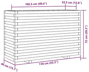 ΖΑΡΝΤΙΝΙΕΡΑ ΚΗΠΟΥ 110X40X72 ΕΚ. ΑΠΟ ΕΜΠΟΤΙΣΜΕΝΟ ΞΥΛΟ ΠΕΥΚΟΥ 3282643