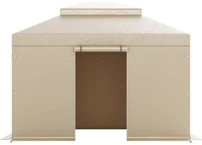 VEVOR Winter Gazebo Cover Fits 3.05 x 3.65 m Hardtop Gazebos, All-Weather Double-Tiered Gazebo Cover with Sidewalls &amp;  Windows, High-Density PE Enclosed Storage Shelter Covers, Gazebos not Included
