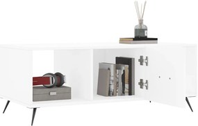 vidaXL Τραπεζάκι Σαλονιού Λευκό 102x50x40 εκ. από Επεξεργασμένο Ξύλο
