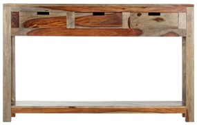 vidaXL Κονσόλα Τραπέζι με 3 Συρτάρια 120x30x75 εκ. Μασίφ Ξύλο Ακακίας