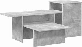 vidaXL Τραπέζι κονσόλας Σκυρόδεμα Γκρι 91,5 x 35 x 38,5 εκ