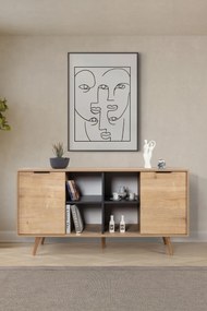 Κονσόλα Sapphire Δρυς / Ανθρακί PRAGRIR 160x44x18