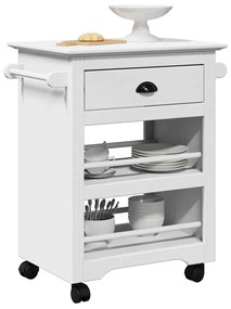 Καρότσι κουζίνας "BODO" Λευκό 67,5x45x80 cm