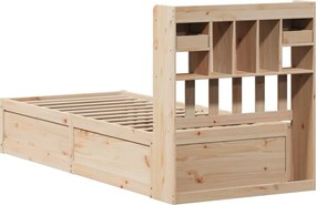 vidaXL Σκελετός Κρεβατιού Χωρίς Στρώμα 100x200 εκ. Μασίφ Πεύκο