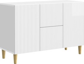 vidaXL Πλαϊνό γραφείο Γυαλιστερό Λευκό 89 x 34,5 x 60 εκ.