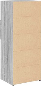 vidaXL Ντουλάπι Γκρι Sonoma 50x42,5x124 εκ. από Επεξεργασμένο Ξύλο