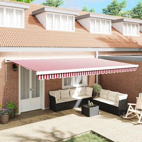 vidaXL Σκηνίτσα Αναδιπλούμενη Κόκκινο και Λευκό 500 x 300 εκ