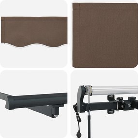 vidaXL Αναδιπλούμενη τέντα Taupe 4 x 2 m ύφασμα