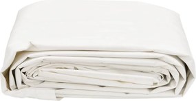 vidaXL Μουσαμάς Λευκός 5 x 5 μ. 650 γρ./μ²