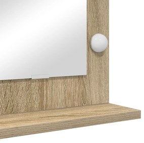 vidaXL Καθρέφτης Vanity με Φώτα LED Sonoma Oak 60x55x18 εκ.