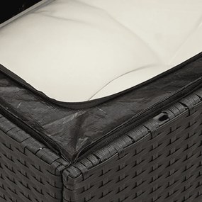 vidaXL Patio Sofa Set 5-θέσια Black and Cream