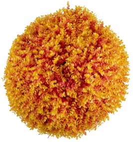 78517 Artificial - Συνθετικό Τεχνητό Διακοσμητικό Φυτό Θάμνος Πυξάρι Πορτοκαλί - Κίτρινο Φ56cm
