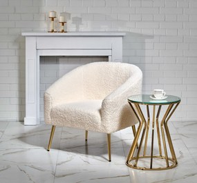 GRIFON leisure armchair cream / gold DIOMMI V-CH-GRIFON-FOT-KREMOWY