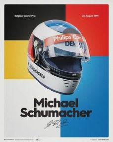 Εκτύπωση τέχνης Michael Schumacher - Helmet - 1991, Automobilist