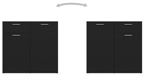 vidaXL Μπουφές Μαύρος 160 x 36 x 75 εκ. Επεξ. Ξύλο
