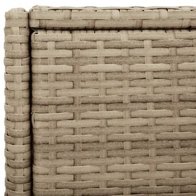 Ντουλάπι Αποθήκευσης Κήπου Beige 55x55x111 εκ. Συνθετικό Ρατάν - Μπεζ