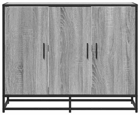 Sideboard Grey Sonoma 94x35x76 cm Ξύλινη κατασκευή - Γκρι