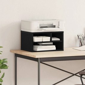 vidaXL Σταντ Εκτυπωτή Μαύρη Οξυά 40 x 32 x 22,5 εκ Επεξεργασμένο ξύλο