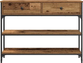 vidaXL Τραπέζι κονσόλας Παλιό ξύλο 100 x 25 x 75 εκ.