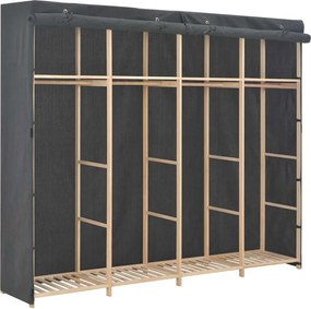 vidaXL Ντουλάπα Γκρι 200 x 40 x 170 εκ. Υφασμάτινη