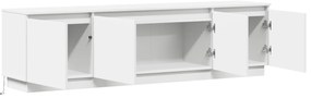 vidaXL Κονσόλα τηλεόρασης με LED Λευκή 180x38x49 εκ. Επεξεργασμένο ξύλο