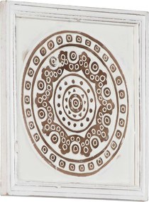 vidaXL Διακόσμηση Τέχνης 2 τμχ. 40 x 40 x 1,5 cm Καφέ και Λευκό