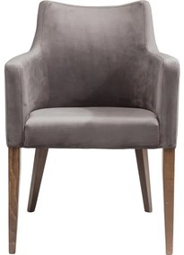 Πολυθρόνα Mode Βελούδο  Γκρι 60x70x87εκ - Γκρι