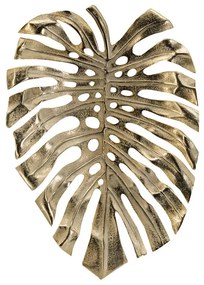 Artekko Monstera Διακοσμτική Πιατέλα Μέταλλο Χρυσό (48x34x3.5)cm Artekko 48668