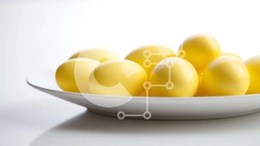 Intra Συλλεκτικό Ξύλινο Παζλ Plywood 4mm - Ανάμεικτα κίτρινα αυγά σε λευκό μπολ Σε Ξύλινο Κουτί - Διαστάσεις: 10x10 cm – 25 κομμάτια