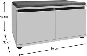 Παπουτσοθήκη Twain Megapap 8 ζευγών χρώμα λευκό 80x35x42εκ.