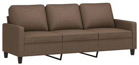 vidaXL Πολυθρόνες Σετ 2 Τεμαχίων Καφέ από Ύφασμα με Μαξιλάρια