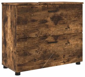 vidaXL Σετ Επίπλων Μπάνιου 4 pcs Καπνιστή δρυς 30 x 35 x 192 εκ.