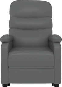 vidaXL Πολυθρόνα Ανακλινόμενη Ανθρακί από Συνθετικό Δέρμα