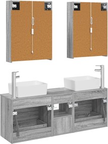 vidaXL Σετ Επίπλων Μπάνιου 5 pcs Γκρι Sonoma
