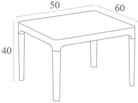 SKY YELLOW 50Χ60Χ40ΕΚ. ΤΡΑΠΕΖΙ ΠΟΛ/ΝΙΟΥ