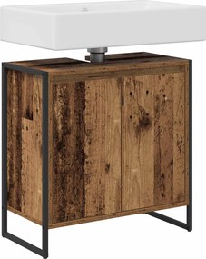 vidaXL Ντουλάπι Μπάνιου Παλιό Ξύλο 60 x 30 x 60 cm Επεξεργασμένο Ξύλο
