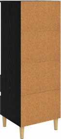 vidaXL Highboard Μαύρη Δρυς 40 x 36 x 110 εκ. Επεξεργασμένο Ξύλο